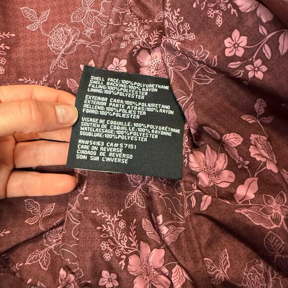 Guess Faux Leather Maroon Zip Up Women's Moto Jacket - Picture 7 of 7